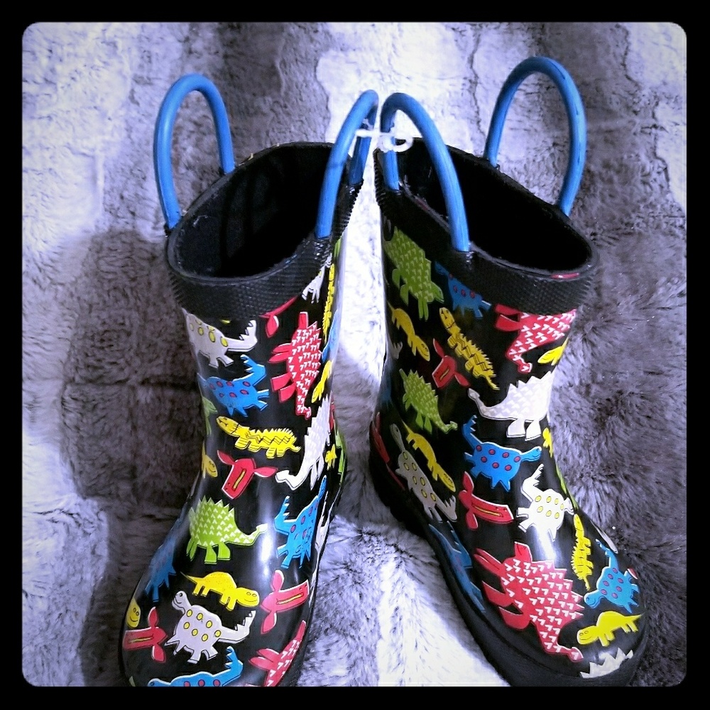 Super cute toddler boy rain boots